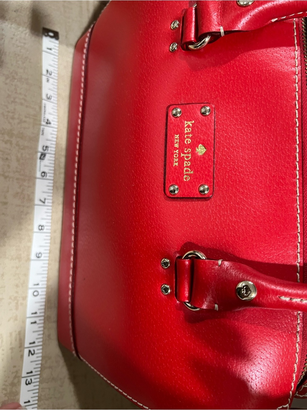 kate spade Red Leather Top-Handle Satchel - Picture 8 of 10